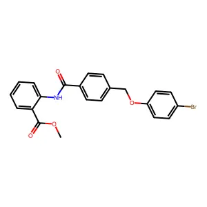 Methyl 2-({4-[(4-bromophenoxy)methyl]benzoyl}amino)benzoate structure