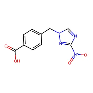 4-((3-nitro-1H-1,2,4-triazol-1-yl)methyl)benzoic acid structure