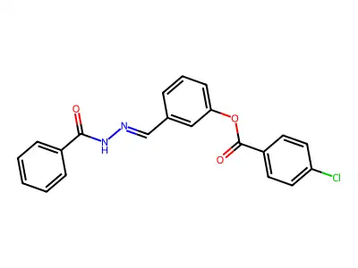 [3-[(Benzoylhydrazinylidene)methyl]phenyl] 4-chlorobenzoate structure