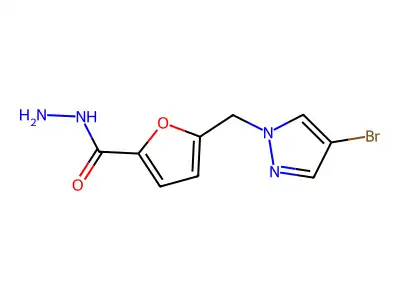 5-[(4-bromo-1H-pyrazol-1-yl)methyl]-2-furohydrazide structure