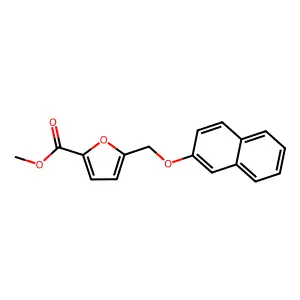 Methyl 5-[(2-naphthyloxy)methyl]-2-furoate structure