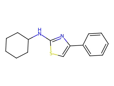 N-cyclohexyl-4-phenyl-1,3-thiazol-2-amine structure