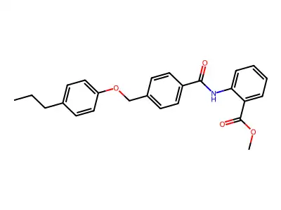 Methyl 2-({4-[(4-propylphenoxy)methyl]benzoyl}amino)benzoate structure