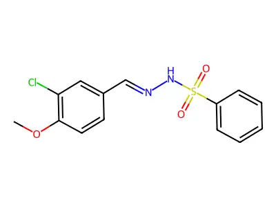 N-[(3-chloro-4-methoxyphenyl)methylideneamino]benzenesulfonamide structure