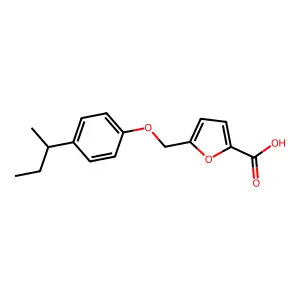 5-[(4-Sec-butylphenoxy)methyl]-2-furoic acid structure