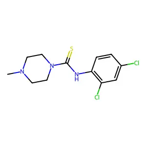 N-(2,4-dichlorophenyl)-4-methylpiperazine-1-carbothioamide structure