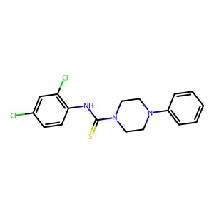 N-(2,4-dichlorophenyl)-4-phenylpiperazine-1-carbothioamide structure