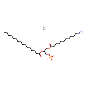 disodium;[(2S)-3-(12-aminododecanoyloxy)-2-hexadecanoyloxypropyl] phosphate structure