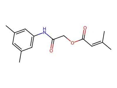[2-(3,5-Dimethylanilino)-2-oxoethyl] 3-methylbut-2-enoate structure