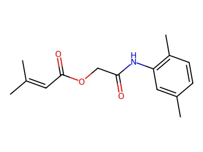 [2-(2,5-Dimethylanilino)-2-oxoethyl] 3-methylbut-2-enoate structure