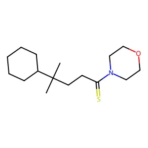 4-Cyclohexyl-4-methyl-1-morpholin-4-ylpentane-1-thione structure