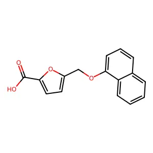 5-[(1-Naphthyloxy)methyl]-2-furoic acid structure