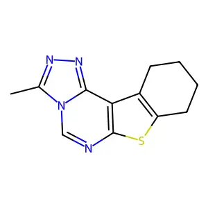 8,9,10,11-Tetrahydro-3-methyl[1]benzothieno[3,2-e]-1,2,4-triazolo[4,3-c]pyrimidine structure