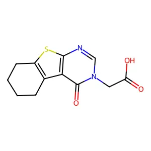 (4-oxo-5,6,7,8-tetrahydro[1]benzothieno[2,3-d]pyrimidin-3(4H)-yl)acetic acid structure