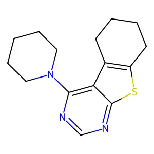 4-Piperidin-1-yl-5,6,7,8-tetrahydro-[1]benzothiolo[2,3-d]pyrimidine structure