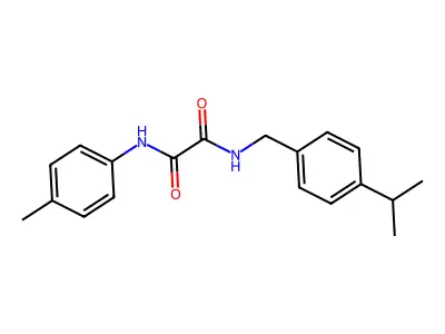 N'-(4-methylphenyl)-N-[(4-propan-2-ylphenyl)methyl]oxamide structure