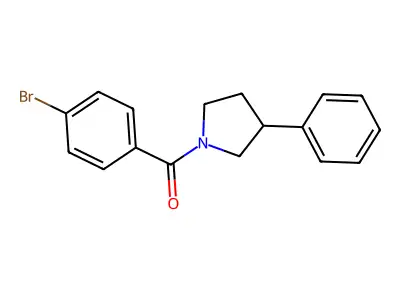 (4-Bromophenyl)(3-phenylpyrrolidin-1-yl)methanone structure
