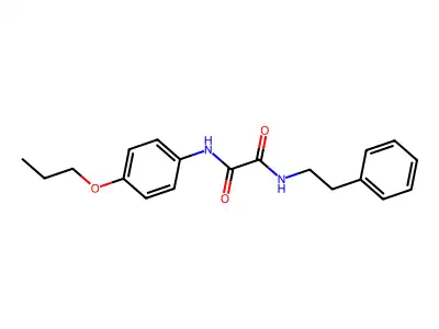 N-(2-phenylethyl)-N'-(4-propoxyphenyl)ethanediamide structure