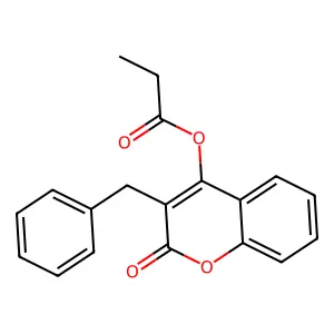 3-benzyl-2-oxo-2H-chromen-4-yl propionate structure
