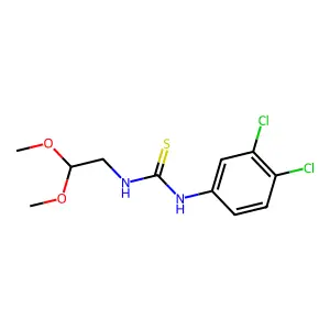 N-(3,4-dichlorophenyl)-N'-(2,2-dimethoxyethyl)thiourea structure
