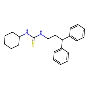 1-Cyclohexyl-3-(3,3-diphenylpropyl)thiourea structure