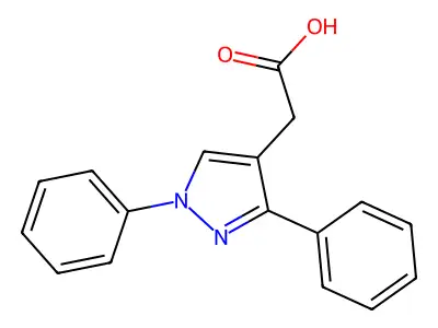 1H-Pyrazole-4-acetic acid, 1,3-diphenyl- structure