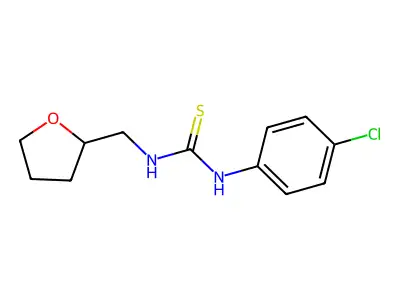 1-(4-Chlorophenyl)-3-(oxolan-2-ylmethyl)thiourea structure