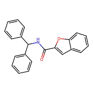 N-benzhydryl-1-benzofuran-2-carboxamide structure