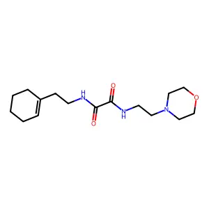 N-[2-(cyclohexen-1-yl)ethyl]-N'-(2-morpholin-4-ylethyl)oxamide structure
