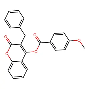 3-benzyl-2-oxo-2H-chromen-4-yl 4-methoxybenzoate structure