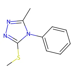 4H-1,2,4-Triazole, 3-methyl-5-(methylthio)-4-phenyl- structure