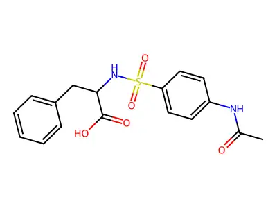 N-{[4-(acetylamino)phenyl]sulfonyl}phenylalanine structure