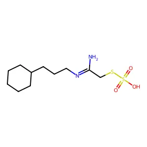 Methanethiol, (N-cyclohexylpropyl)amidino-, hydrogen sulfate (ester) structure