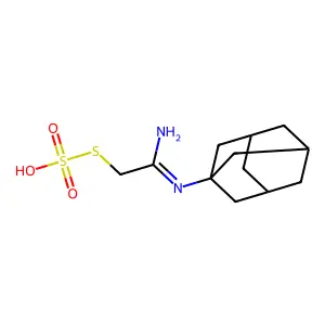 Methanethiol, (N-1-adamantyl)amidino-, hydrogen sulfate (ester) structure