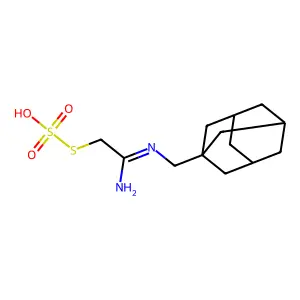 Methanethiol, (N-1-adamantylmethyl)amidino-, hydrogen sulfate (ester) structure