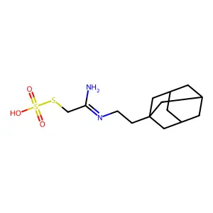 Methanethiol, (N-1-adamantylethyl)amidino-, hydrogen sulfate (ester) structure