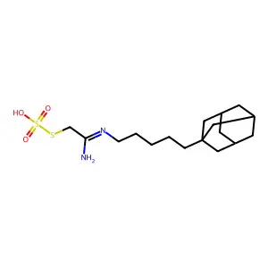 Methanethiol, (N-1-adamantylpentyl)amidino-, hydrogen sulfate (ester) structure