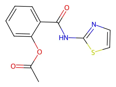 2-(Thiazol-2-ylcarbamoyl)phenyl acetate structure