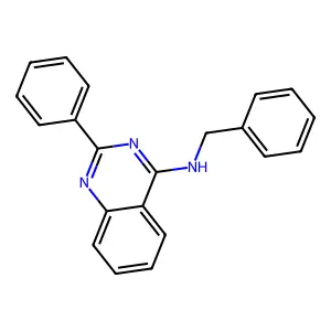 N-Benzyl-2-phenyl-4-quinazolinamine structure