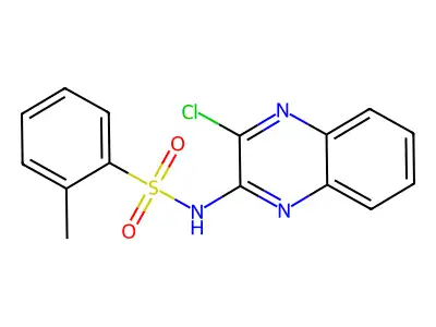 N-(3-chloroquinoxalin-2-yl)-2-methylbenzenesulfonamide structure