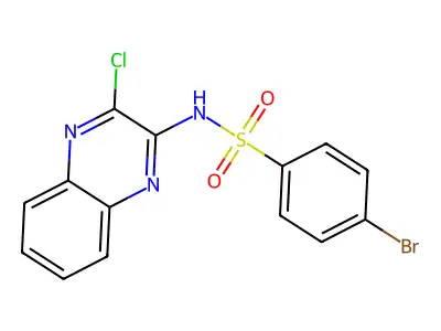 4-bromo-N-(3-chloroquinoxalin-2-yl)benzenesulfonamide structure