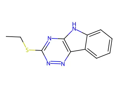 3-ethylsulfanyl-5H-[1,2,4]triazino[5,6-b]indole structure