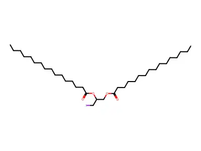 (2-Hexadecanoyloxy-3-iodopropyl) hexadecanoate structure