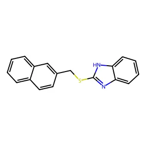 2-{[(naphthalen-2-yl)methyl]sulfanyl}-1H-1,3-benzodiazole structure