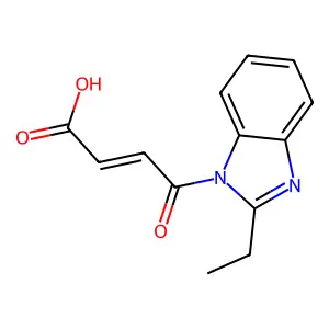 4-(2-Ethyl-1H-benzimidazol-1-yl)-4-oxo-2-butenoic acid structure