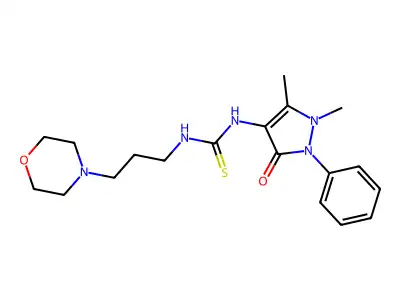 1-(1,5-Dimethyl-3-oxo-2-phenylpyrazol-4-yl)-3-(3-morpholin-4-ylpropyl)thiourea structure