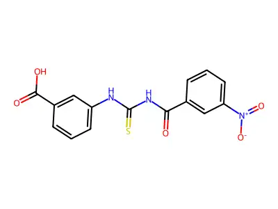 3-[(3-Nitrobenzoyl)carbamothioylamino]benzoic acid structure