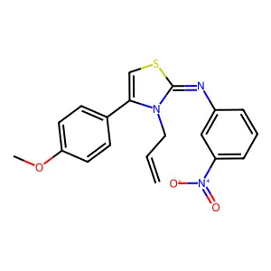 (Z)-N-(3-allyl-4-(4-methoxyphenyl)thiazol-2(3H)-ylidene)-3-nitroaniline structure