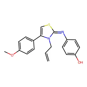 (Z)-4-((3-allyl-4-(4-methoxyphenyl)thiazol-2(3H)-ylidene)amino)phenol structure