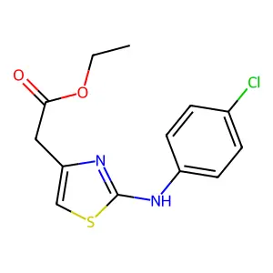 Ethyl 2-(2-((4-chlorophenyl)amino)thiazol-4-yl)acetate structure